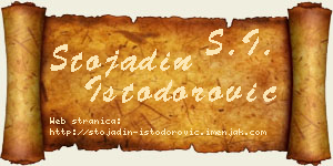 Stojadin Istodorović vizit kartica